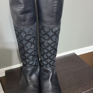 Womens Coach Leather riding boots